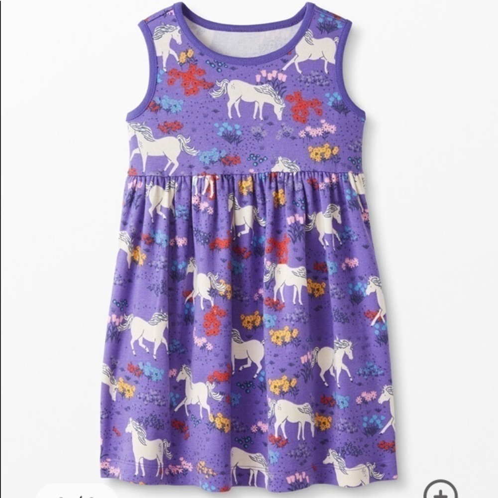 Hanna Andersson Printed Play Dress Pony Pals 18-24 Months (80) Scandi Girl NWT